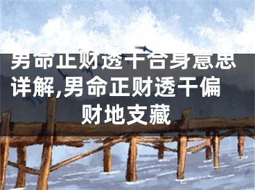 男命正财透干合身意思详解,男命正财透干偏财地支藏