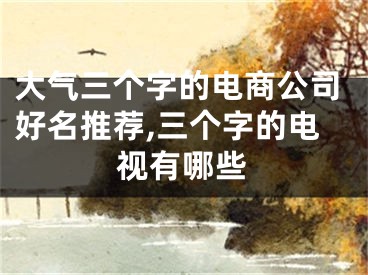 大气三个字的电商公司好名推荐,三个字的电视有哪些