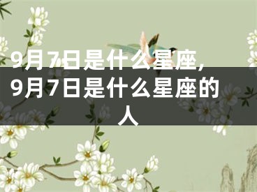 9月7日是什么星座,9月7日是什么星座的人