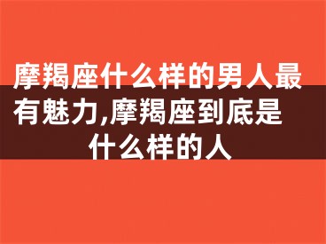 摩羯座什么样的男人最有魅力,摩羯座到底是什么样的人