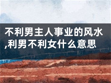 不利男主人事业的风水,利男不利女什么意思