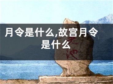 月令是什么,故宫月令是什么