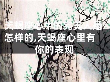 天蝎座心中的完美人是怎样的,天蝎座心里有你的表现