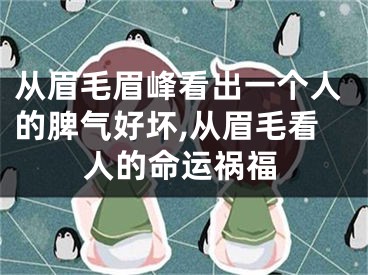 从眉毛眉峰看出一个人的脾气好坏,从眉毛看人的命运祸福