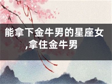 能拿下金牛男的星座女,拿住金牛男