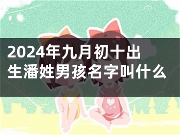 2024年九月初十出生潘姓男孩名字叫什么