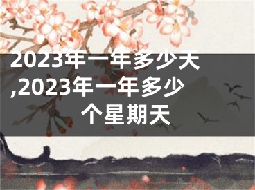 2023年一年多少天,2023年一年多少个星期天