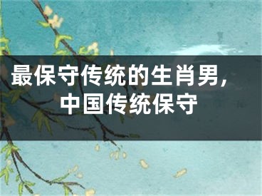 最保守传统的生肖男,中国传统保守