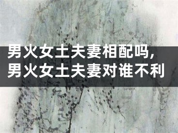 男火女土夫妻相配吗,男火女土夫妻对谁不利