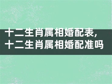 十二生肖属相婚配表,十二生肖属相婚配准吗