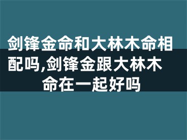 剑锋金命和大林木命相配吗,剑锋金跟大林木命在一起好吗