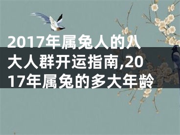 2017年属兔人的八大人群开运指南,2017年属兔的多大年龄