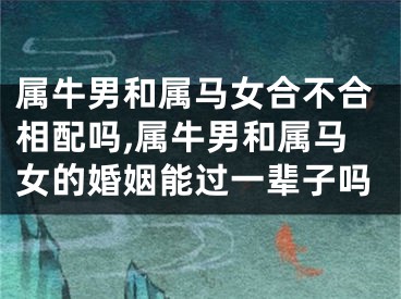 属牛男和属马女合不合相配吗,属牛男和属马女的婚姻能过一辈子吗