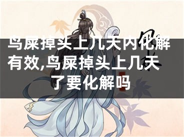 鸟屎掉头上几天内化解有效,鸟屎掉头上几天了要化解吗