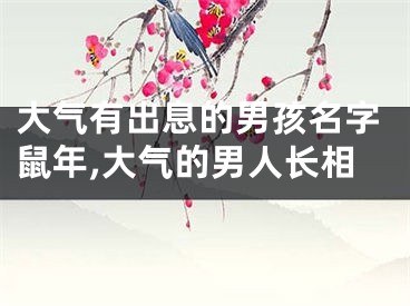 大气有出息的男孩名字鼠年,大气的男人长相