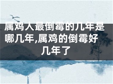 属鸡人最倒霉的几年是哪几年,属鸡的倒霉好几年了