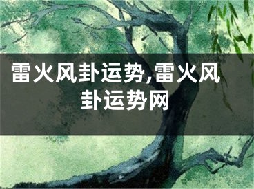 雷火风卦运势,雷火风卦运势网