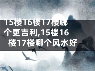 15楼16楼17楼哪个更吉利,15楼16楼17楼哪个风水好