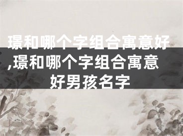 璟和哪个字组合寓意好,璟和哪个字组合寓意好男孩名字