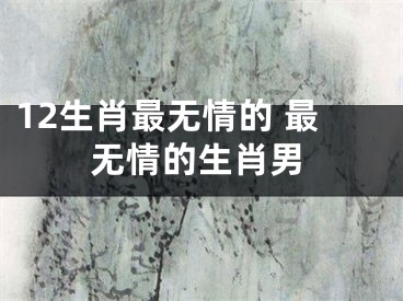 12生肖最无情的 最无情的生肖男