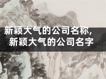 新颖大气的公司名称,新颖大气的公司名字