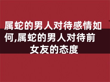属蛇的男人对待感情如何,属蛇的男人对待前女友的态度