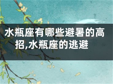 水瓶座有哪些避暑的高招,水瓶座的逃避
