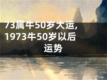 73属牛50岁大运,1973牛50岁以后运势