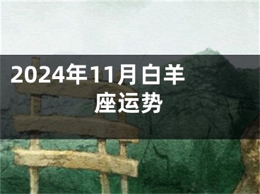 2024年11月白羊座运势