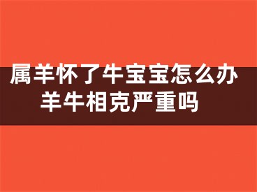 属羊怀了牛宝宝怎么办 羊牛相克严重吗