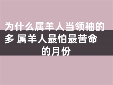 为什么属羊人当领袖的多 属羊人最怕最苦命的月份