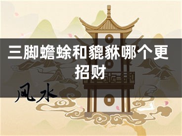 三脚蟾蜍和貔貅哪个更招财