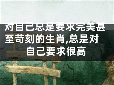 对自己总是要求完美甚至苛刻的生肖,总是对自己要求很高
