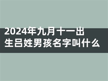 2024年九月十一出生吕姓男孩名字叫什么
