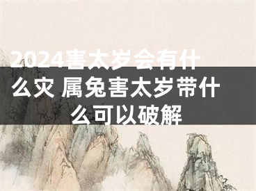 2024害太岁会有什么灾 属兔害太岁带什么可以破解