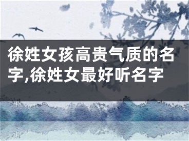 徐姓女孩高贵气质的名字,徐姓女最好听名字