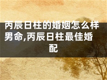 丙辰日柱的婚姻怎么样男命,丙辰日柱最佳婚配