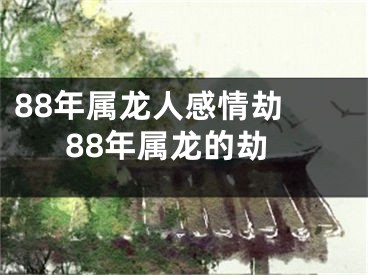 88年属龙人感情劫 88年属龙的劫