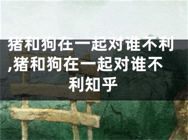 猪和狗在一起对谁不利,猪和狗在一起对谁不利知乎