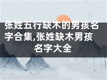 张姓五行缺木的男孩名字合集,张姓缺木男孩名字大全