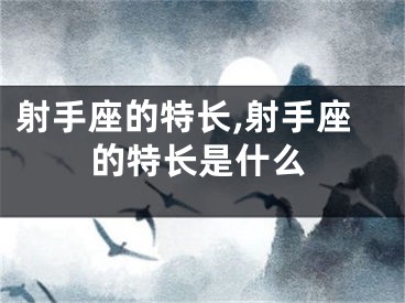 射手座的特长,射手座的特长是什么