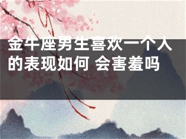 金牛座男生喜欢一个人的表现如何 会害羞吗 