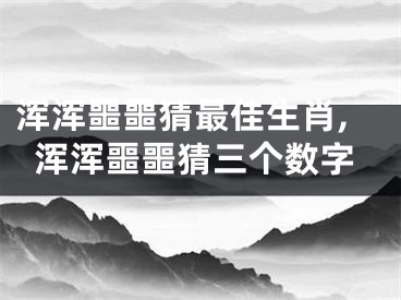 浑浑噩噩猜最佳生肖,浑浑噩噩猜三个数字