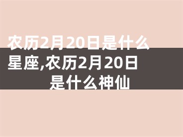 农历2月20日是什么星座,农历2月20日是什么神仙
