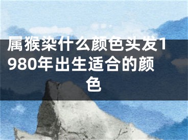 属猴染什么颜色头发1980年出生适合的颜色