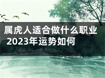 属虎人适合做什么职业 2023年运势如何
