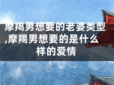 摩羯男想要的老婆类型,摩羯男想要的是什么样的爱情