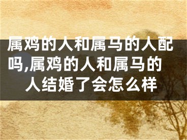 属鸡的人和属马的人配吗,属鸡的人和属马的人结婚了会怎么样