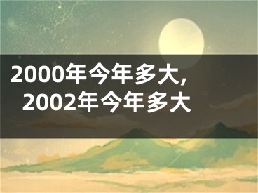 2000年今年多大,2002年今年多大