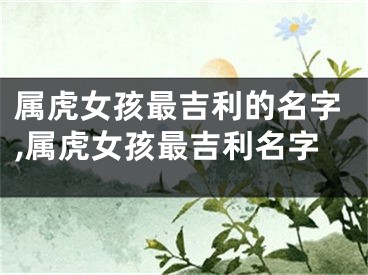 属虎女孩最吉利的名字,属虎女孩最吉利名字